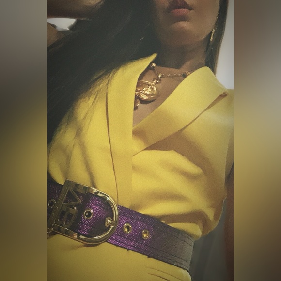 Yellow Women's Suit/ Vest and pant 2 piece set - Picture 3 of 3